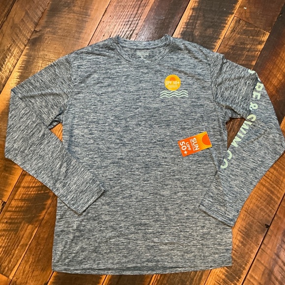 Surf & Swim Co. Long Sleeve UPF 50+ Swim Tee in Navy Heather – Size L (NWT) - Picture 1 of 7